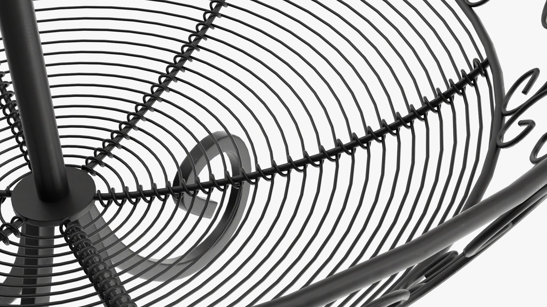 Three tier display basket with legs 3D model_4