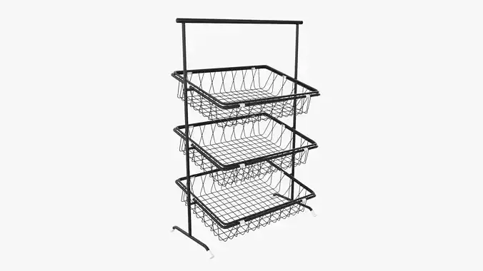 Tilted pane stand 3-tier