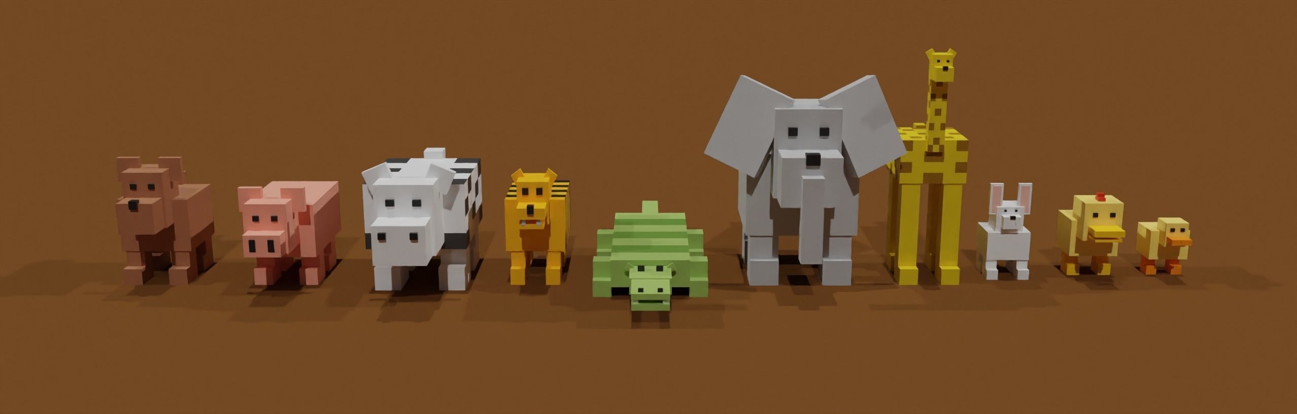 low poly animals animal pack Low-poly 3D model_7