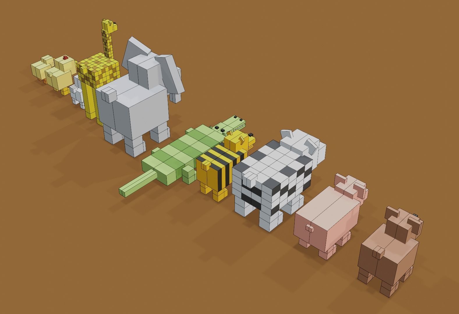 low poly animals animal pack Low-poly 3D model_11