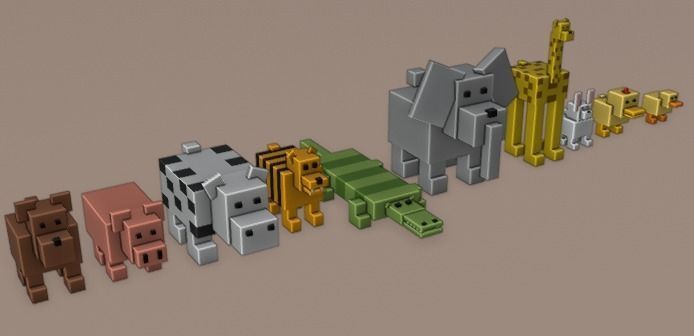 low poly animals animal pack Low-poly 3D model_1