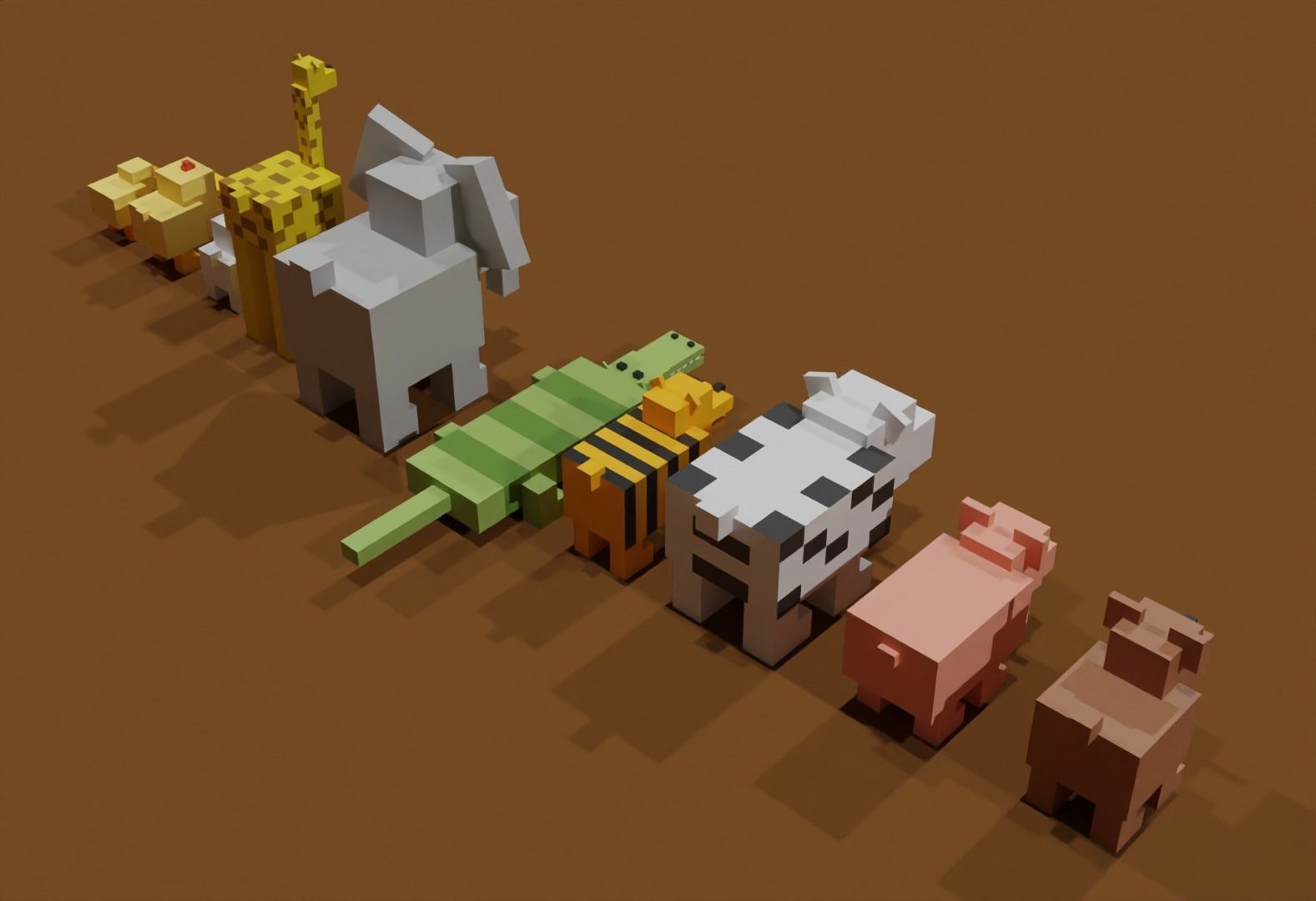 low poly animals animal pack Low-poly 3D model_5