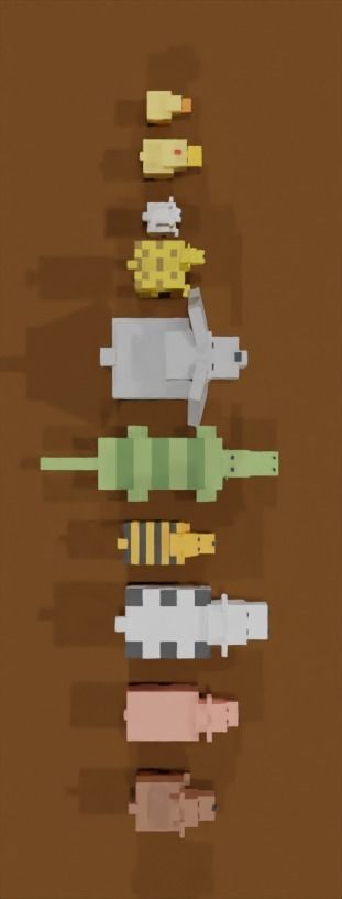 low poly animals animal pack Low-poly 3D model_8