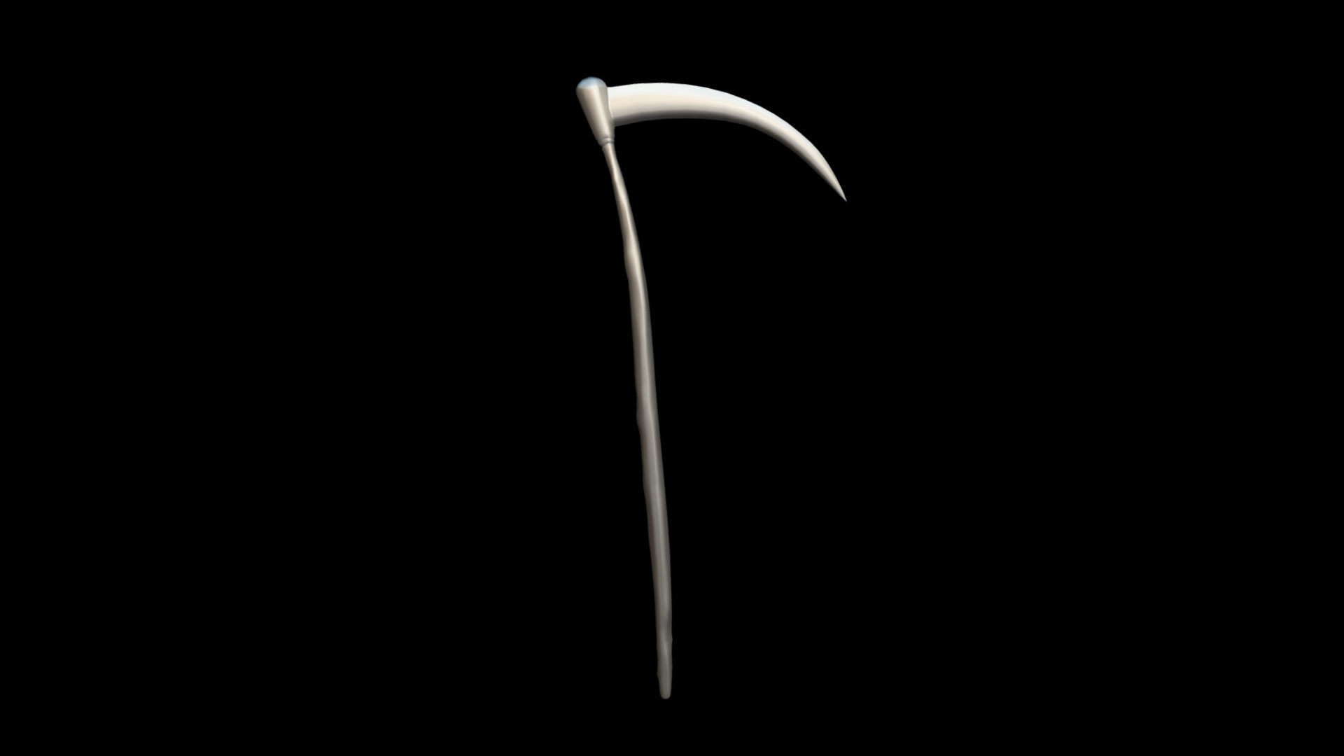 Sickle covered in blood Low-poly 3D model_4