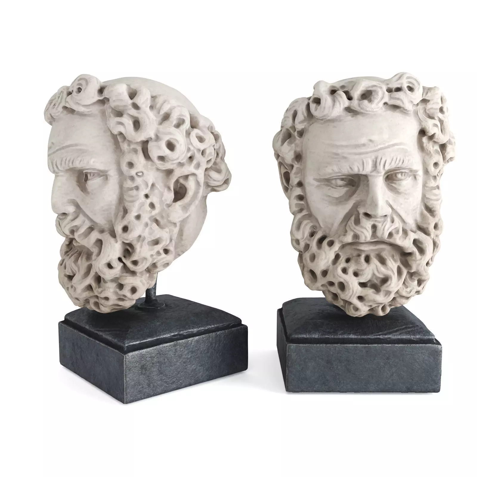 Head of philosopher sculpture 3D model_0
