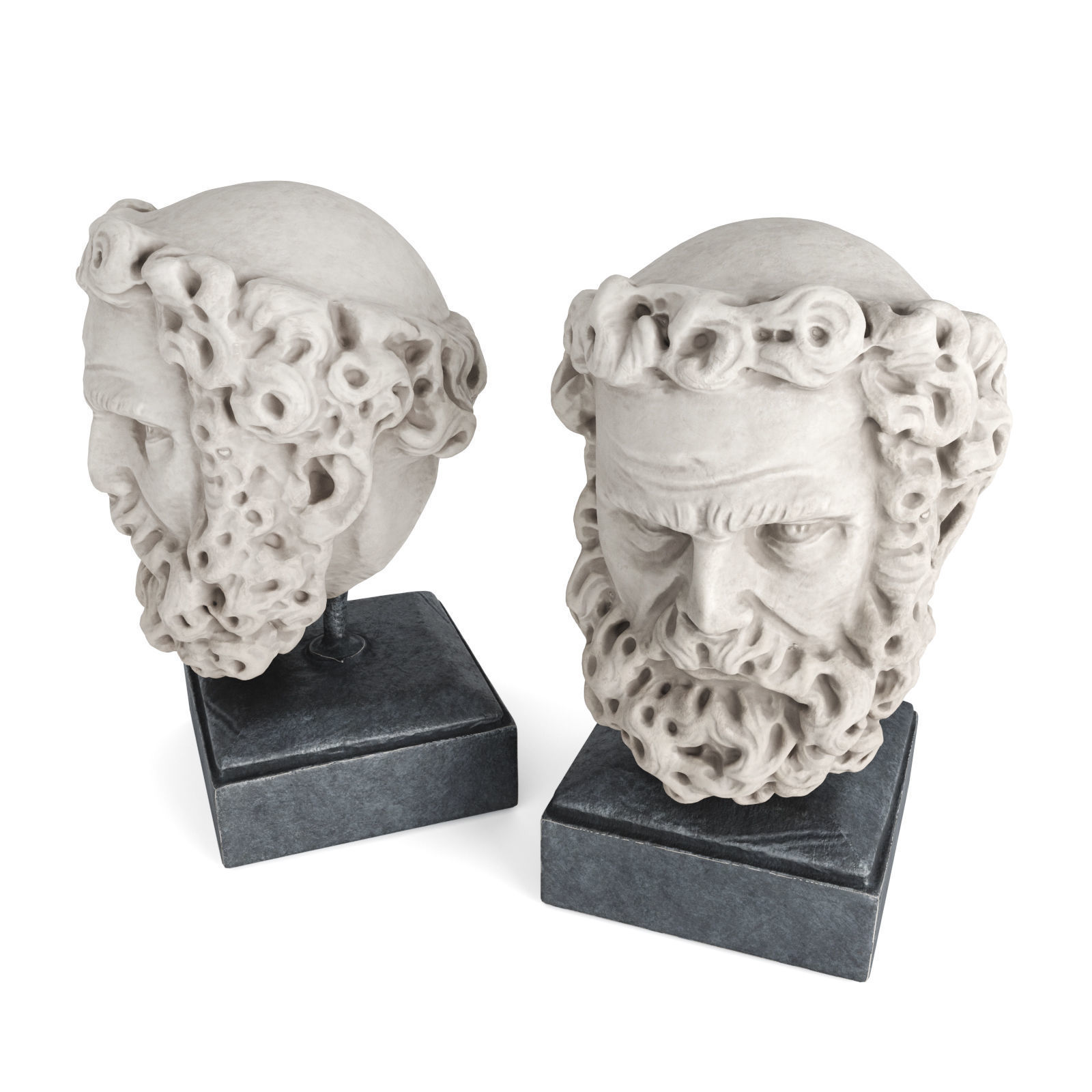 Head of philosopher sculpture 3D model_1