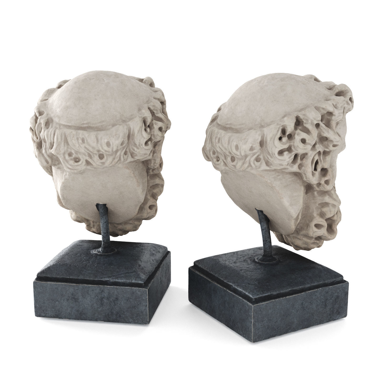 Head of philosopher sculpture 3D model_3