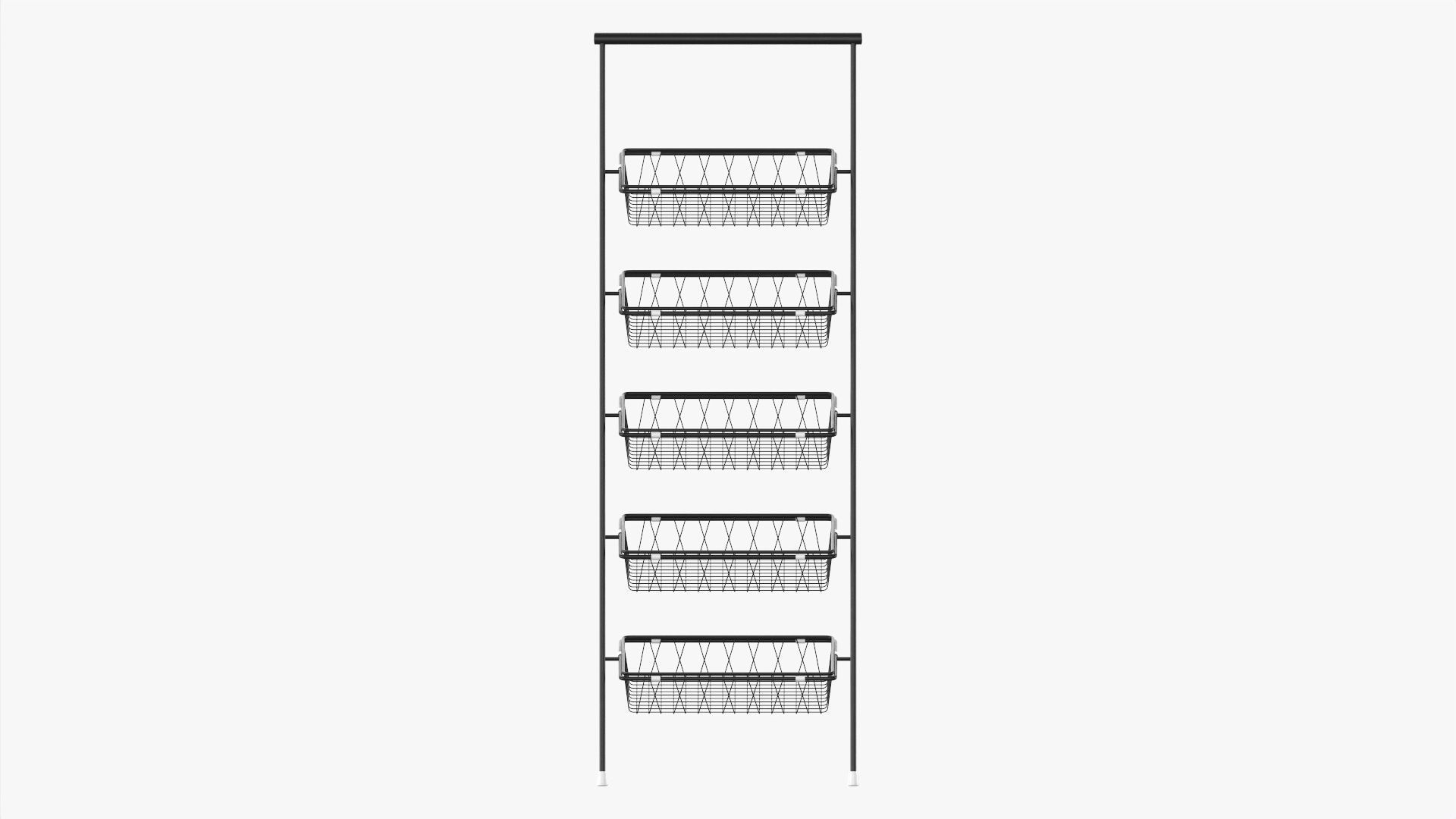 Tilted pane stand 5-tier 3D model_5