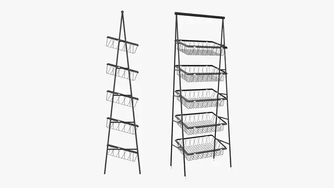 Tilted pane stand 5-tier