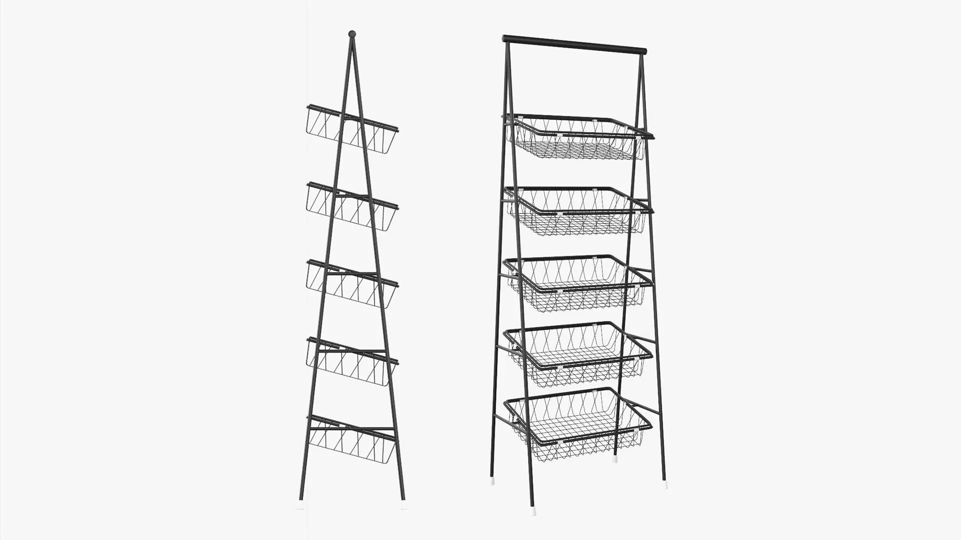 Tilted pane stand 5-tier 3D model_0