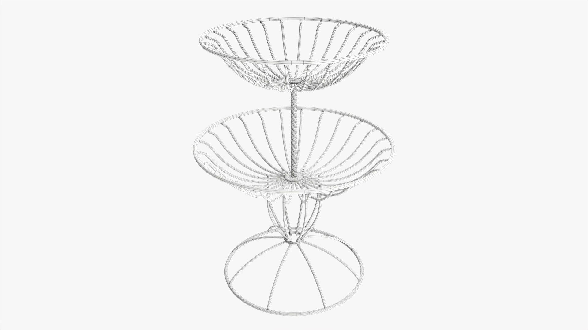 Two tier wire basket 3D model_6