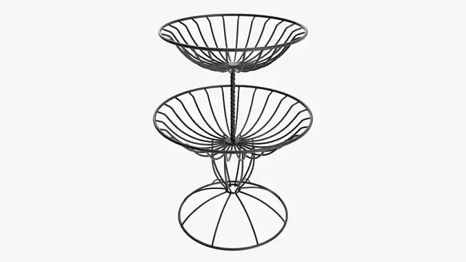 Two tier wire basket 3D model