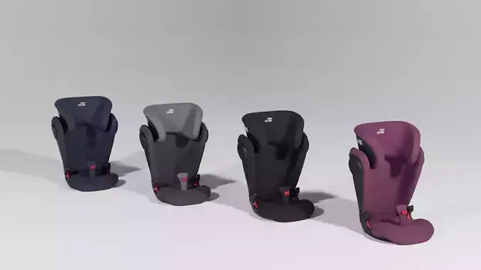 Britax Romer Kidfix III M 15-36 kg baby car seat set S Low-poly 3D model