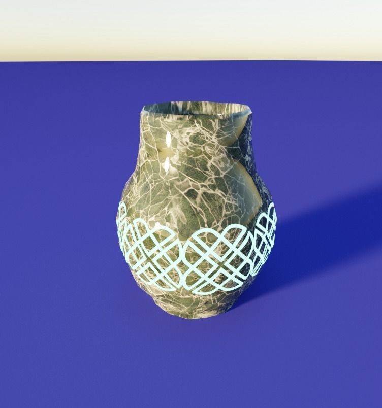 Glowing Vase Low-poly 3D model_3