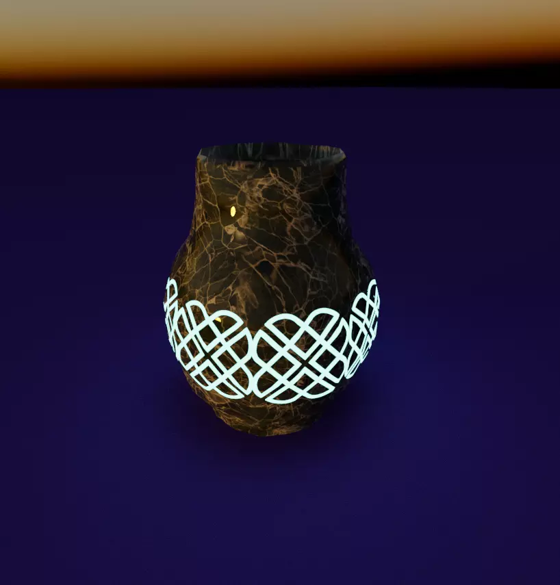 Glowing Vase Low-poly 3D model_0