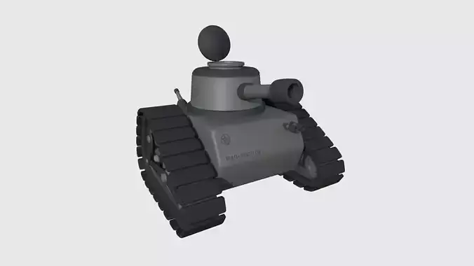War Tank Cartoon A03 Black - Military Vehicle
