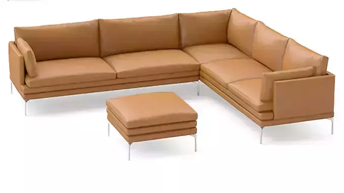 Orange Comfort Sofa - L Shaped