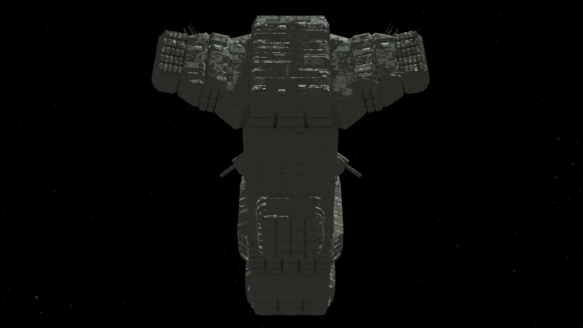 Future Spaceship No2 3D model_7