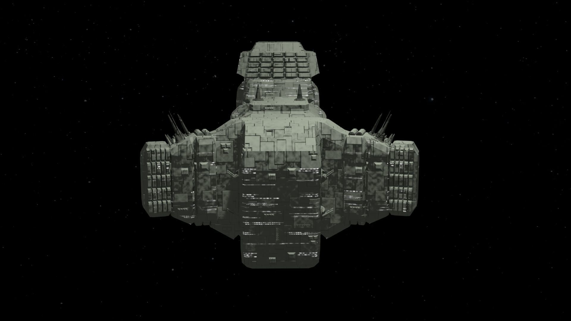 Future Spaceship No2 3D model_3