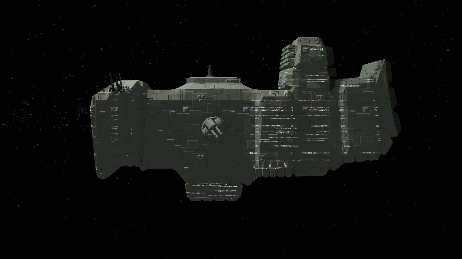 Future Spaceship No2 3D model_4