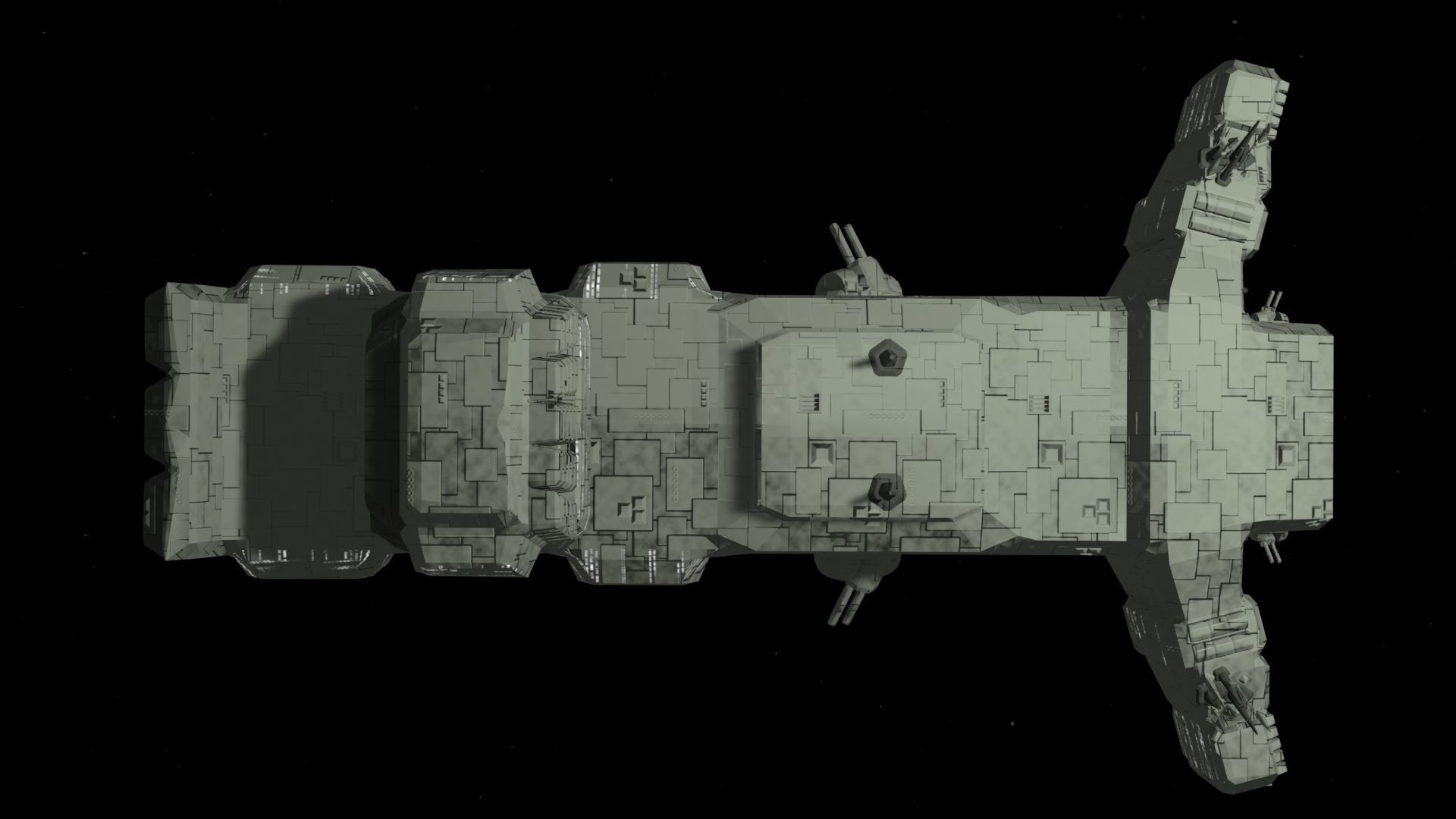 Future Spaceship No2 3D model_6