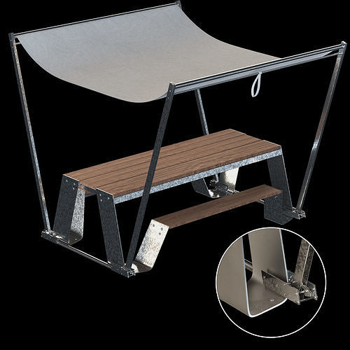 Hopper bench 3D model