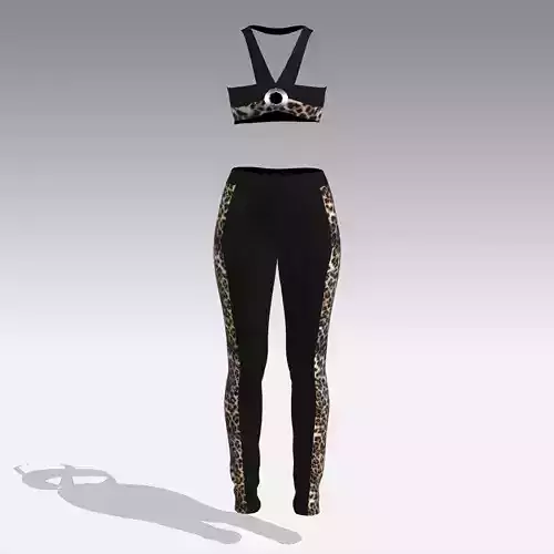 BLOUSE AND PANT LOOK STYLE FASHION LEOPAR AND BLACK COLOUR