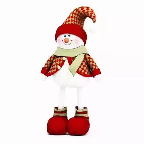 Snow Man Toy With Dress And Cap