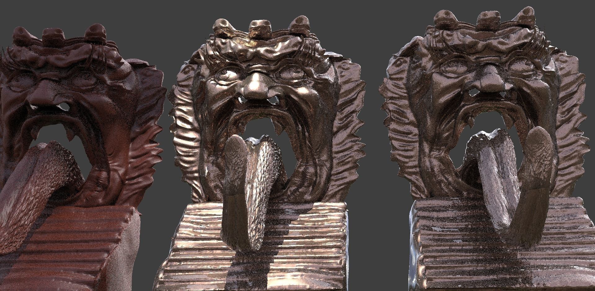 Demon Statue Gate of Hell Detailed version  3D model_1