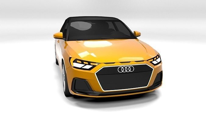 AUDI A1 2019 LOWPOLY Low-poly 3D model
