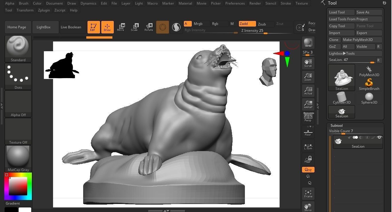 Sea Lion 3D model_12