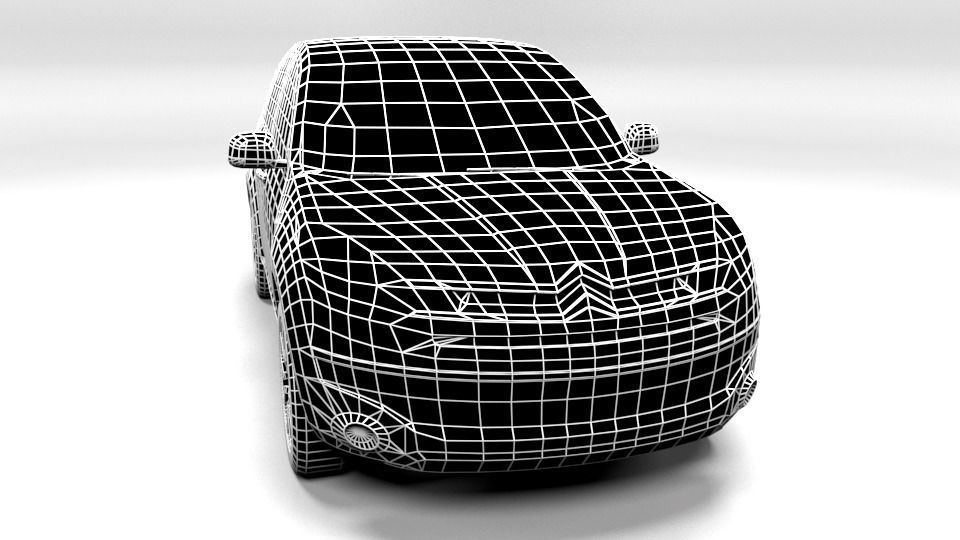 CITROEN C-CROSSER LOWPOLY Low-poly 3D model_1