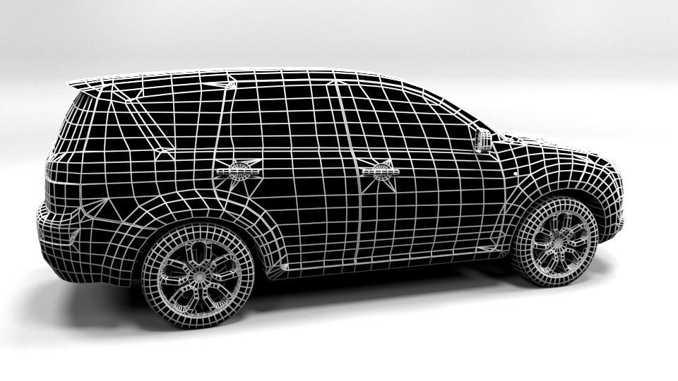 CITROEN C-CROSSER LOWPOLY Low-poly 3D model_7