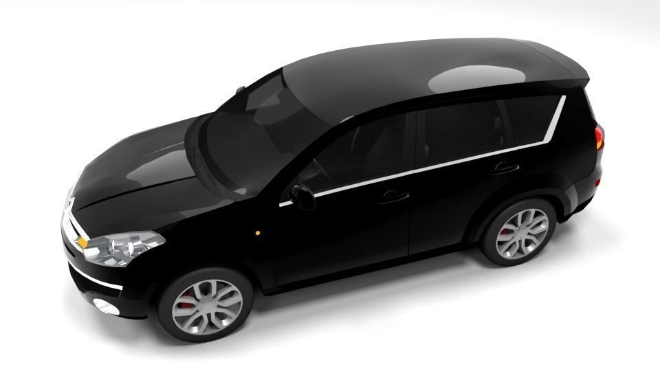 CITROEN C-CROSSER LOWPOLY Low-poly 3D model_4