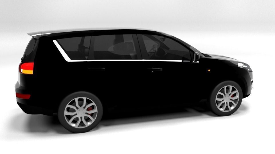 CITROEN C-CROSSER LOWPOLY Low-poly 3D model_6