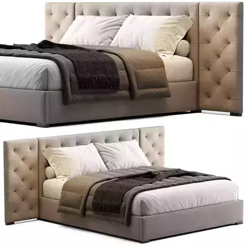 MODENA FABRIC DIAMOND-TUFTED EXTENDED BED