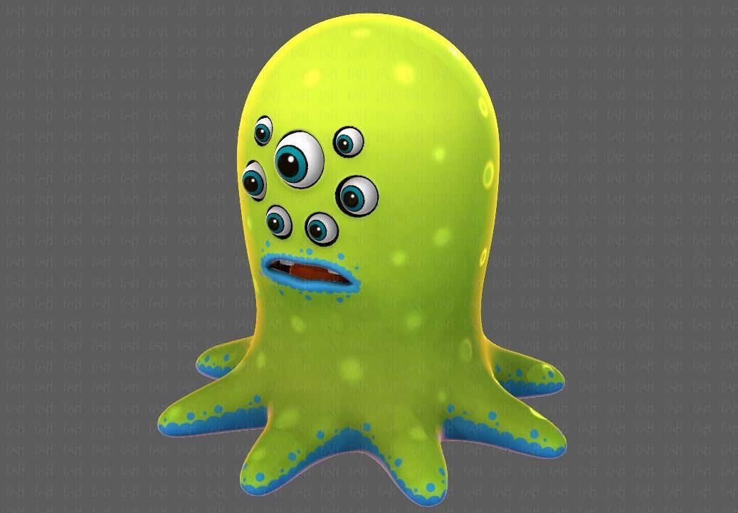 Monster V01 Low-poly 3D model_41