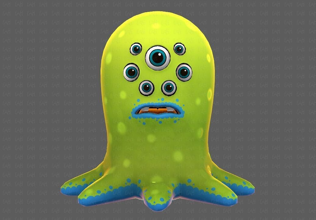 Monster V01 Low-poly 3D model_17