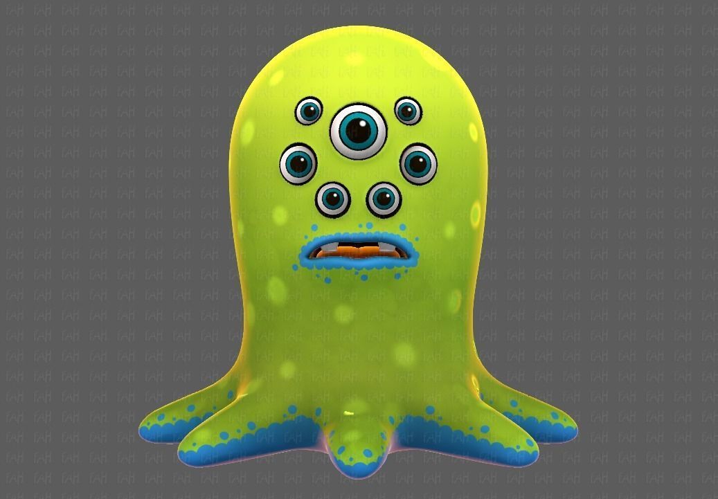 Monster V01 Low-poly 3D model_1