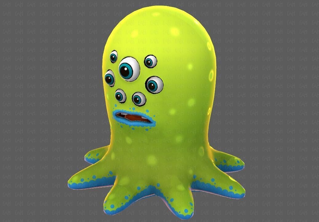 Monster V01 Low-poly 3D model_43