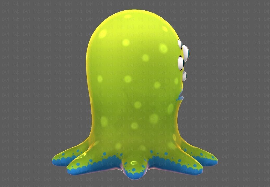 Monster V01 Low-poly 3D model_19