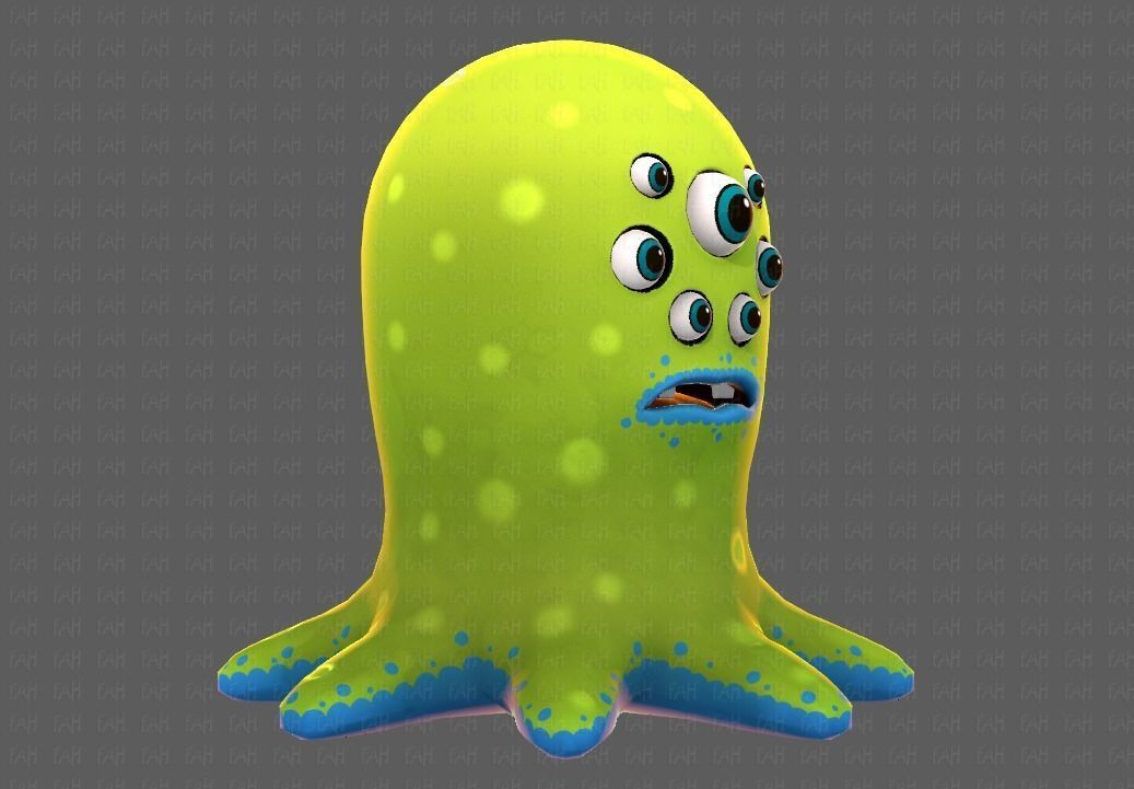 Monster V01 Low-poly 3D model_18