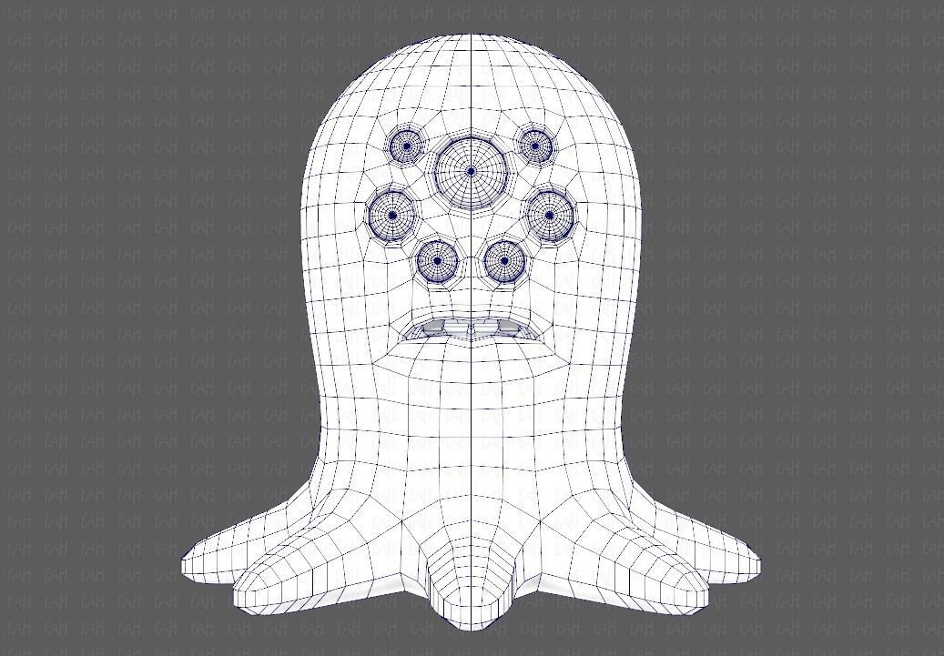 Monster V01 Low-poly 3D model_25