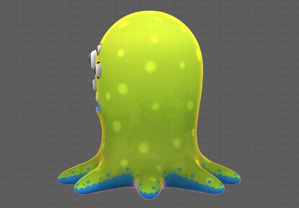 Monster V01 Low-poly 3D model_7