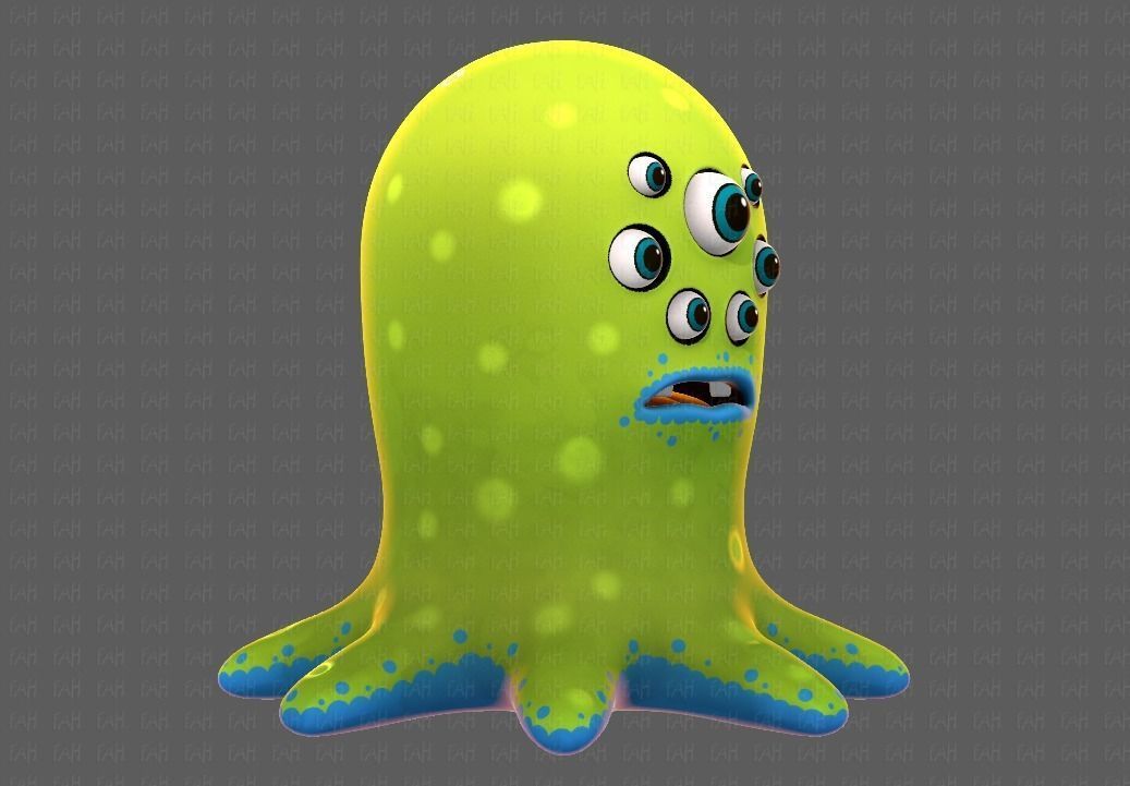 Monster V01 Low-poly 3D model_2