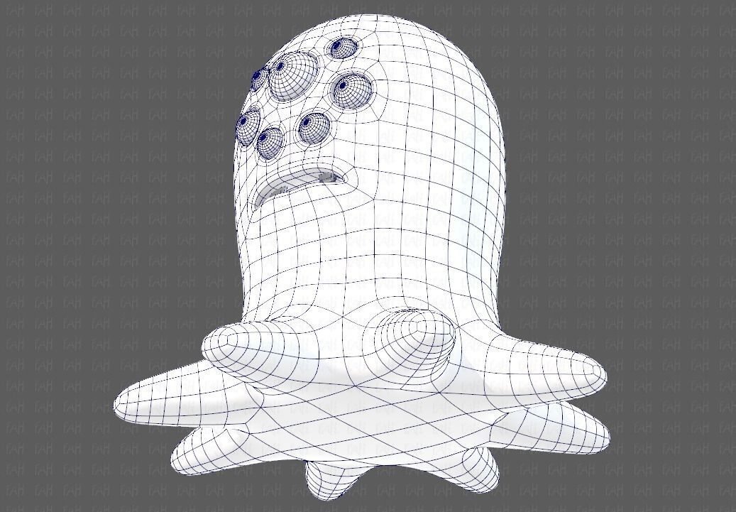 Monster V01 Low-poly 3D model_38