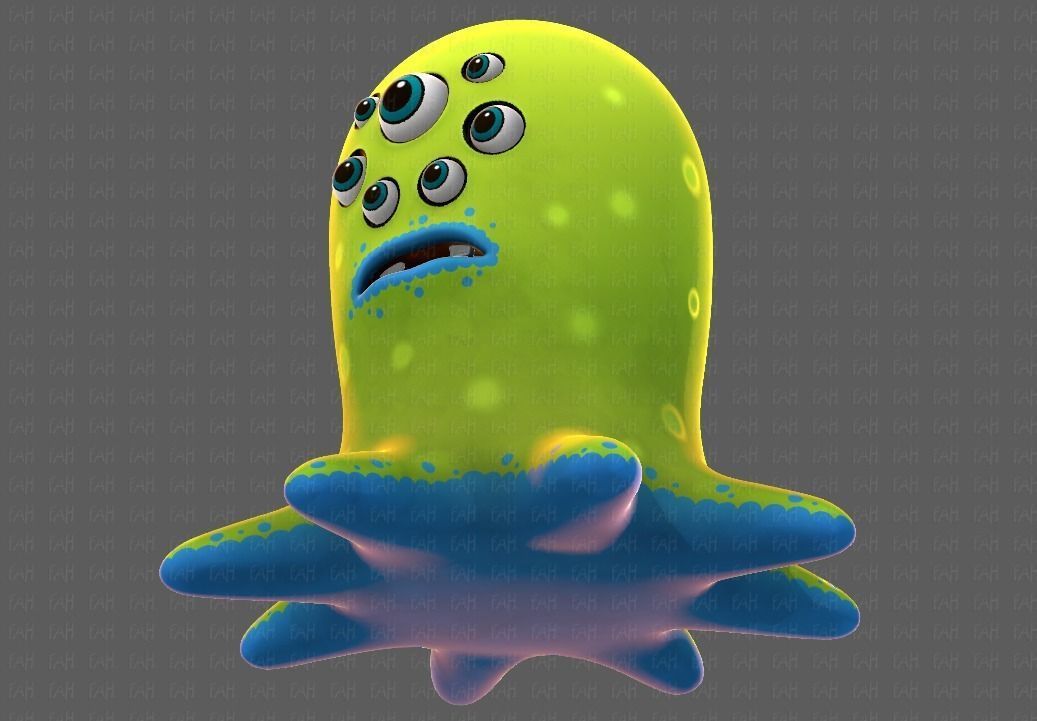 Monster V01 Low-poly 3D model_37