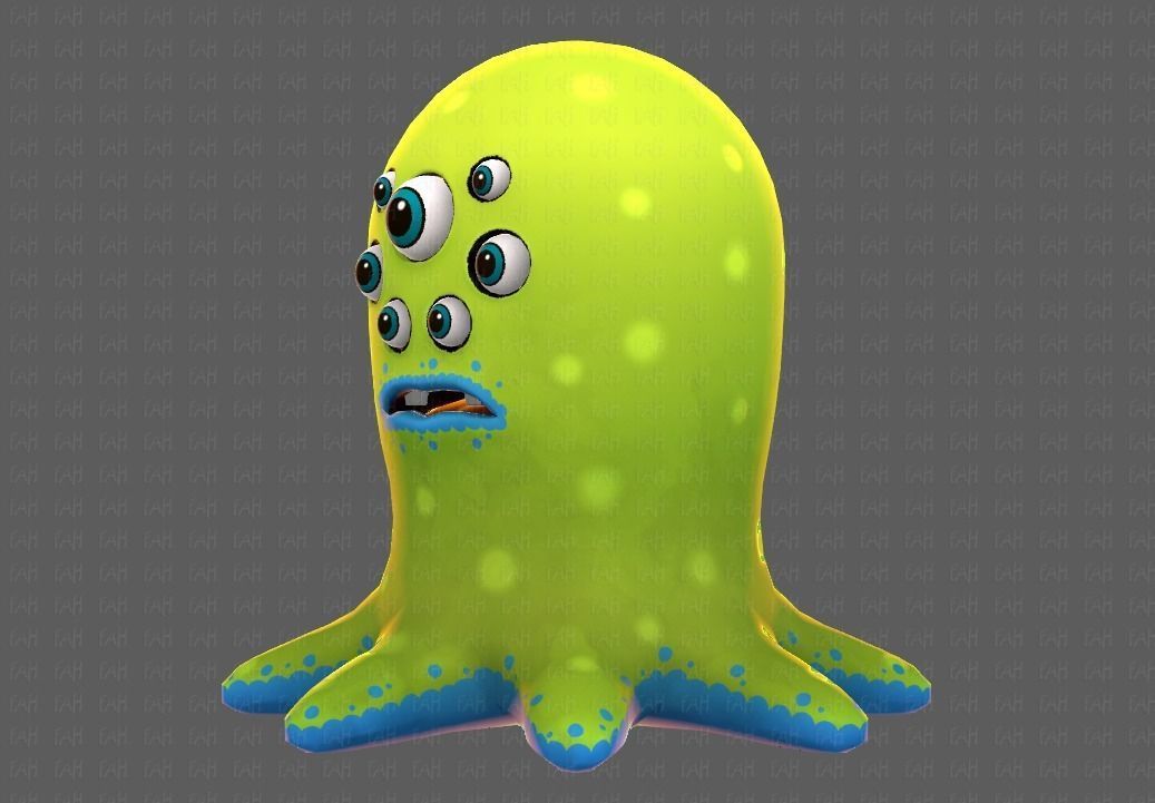 Monster V01 Low-poly 3D model_24