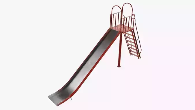Playground outdoor slide 02 3D model