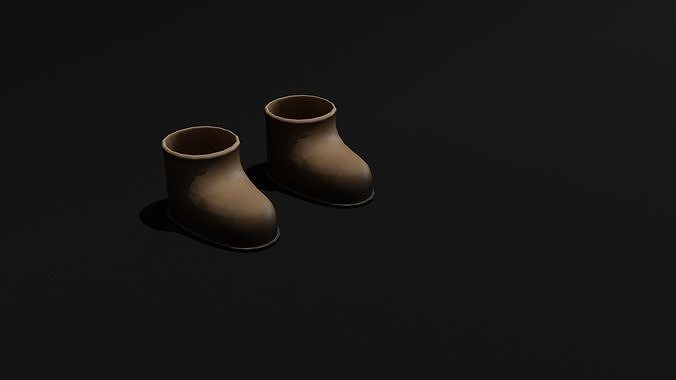 Shoes two boots 3D model